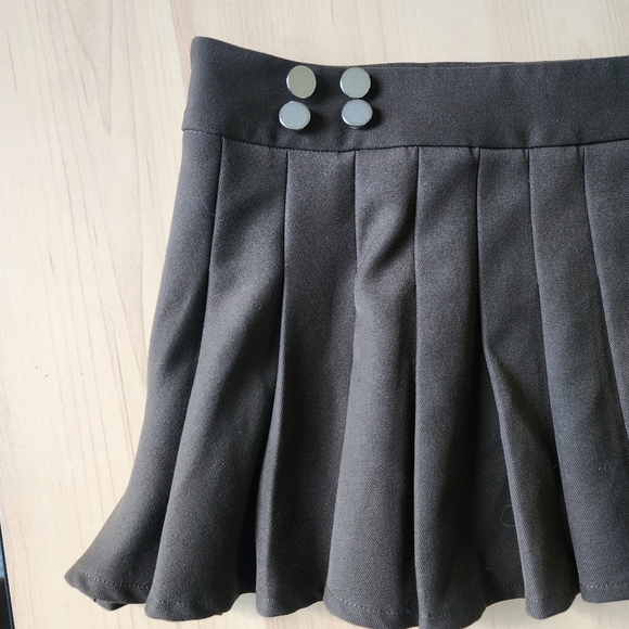 With Jean Jade Y2K Dark Brown Pleated Mini Skirt Size XS - Picture 4 of 13